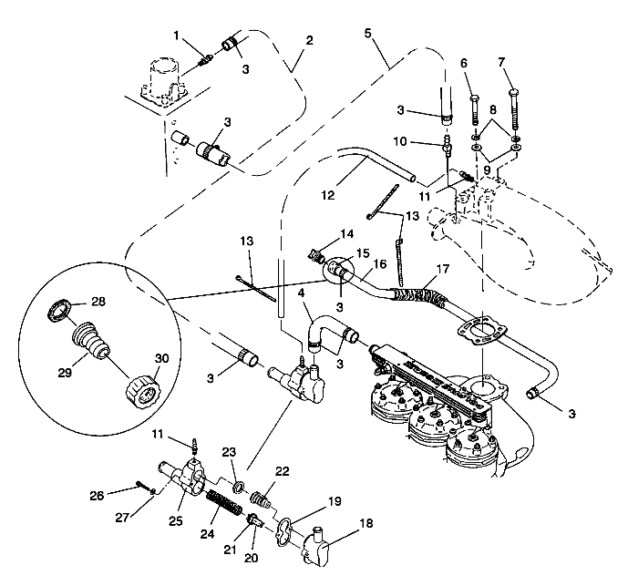 COOLING SYSTEM SL 750 / B934070 (4924752475018A)